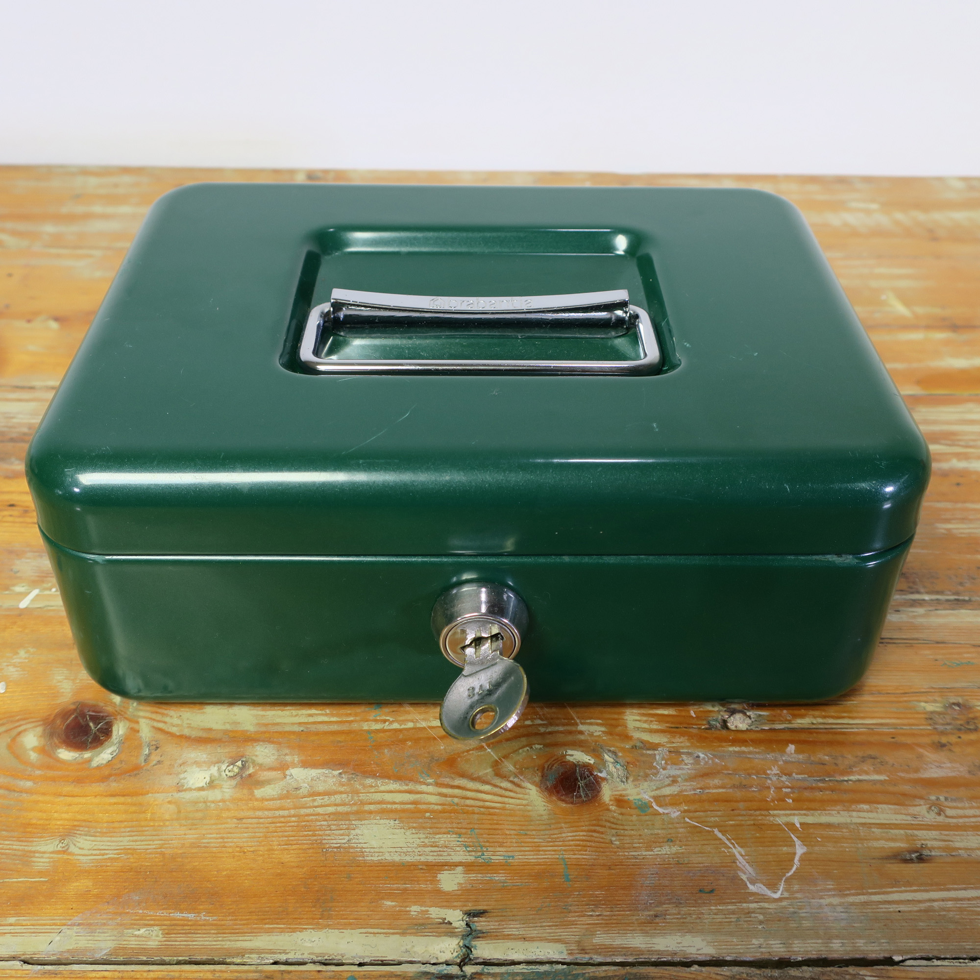 Bron Stuiteren Vuiligheid Vintage Brabantia kluisje/ geld kluis in groen met sleutel - Retroriek